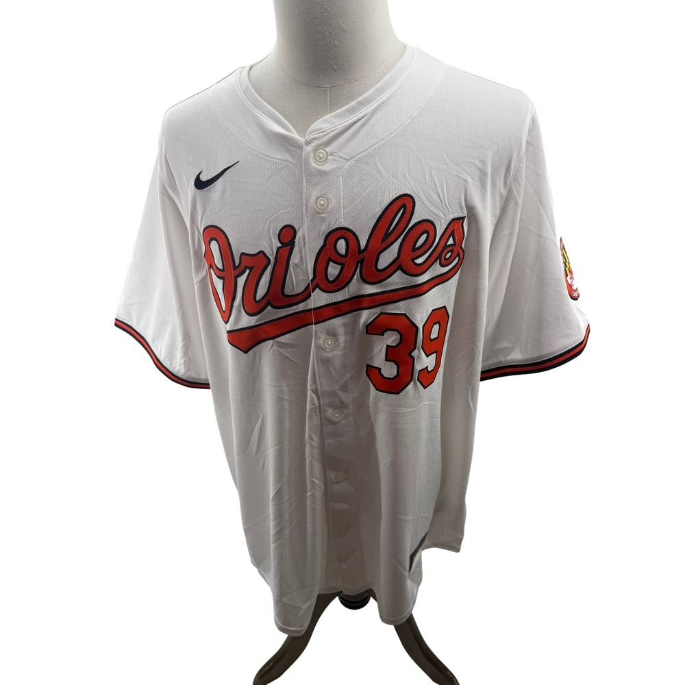 Nike Baltimore Orioles Jersey #39 Burnes White Stitched Mens XL MSRP 175 NEW